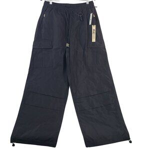 NWT RC Outdoor Supply Mens Black Cargo Pants 30W X 32L Drawstring Adjustable Hem